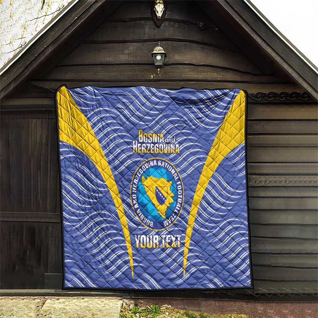 Custom Bosnia and Herzegovina Football Quilt Come On Zmajevi