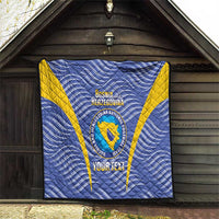 Custom Bosnia and Herzegovina Football Quilt Come On Zmajevi