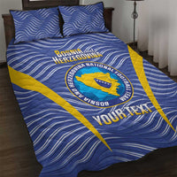 Custom Bosnia and Herzegovina Football Quilt Bed Set Come On Zmajevi