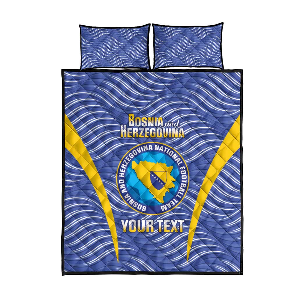 Custom Bosnia and Herzegovina Football Quilt Bed Set Come On Zmajevi