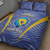 Custom Bosnia and Herzegovina Football Quilt Bed Set Come On Zmajevi