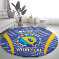 Custom Bosnia and Herzegovina Football Round Carpet Come On Zmajevi