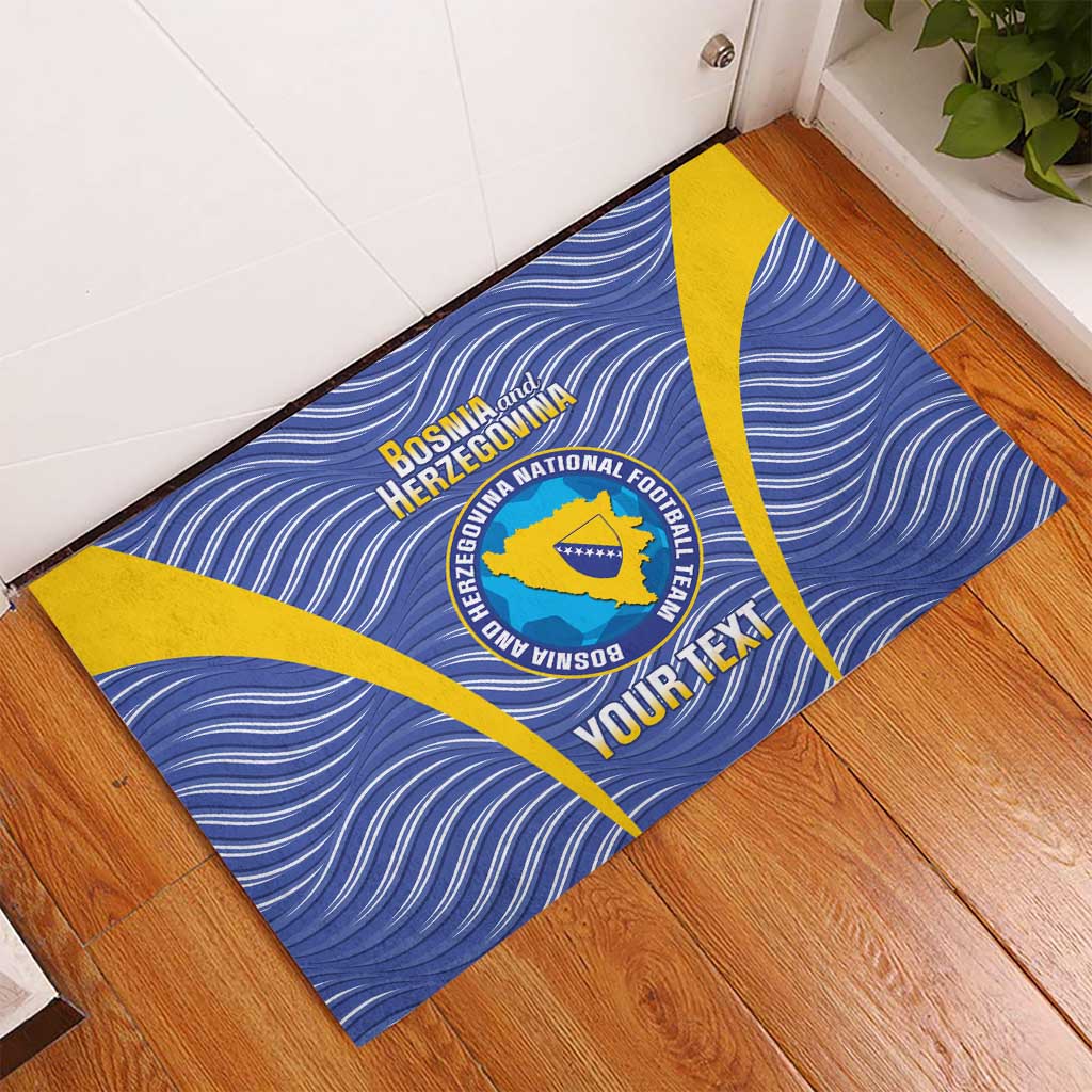 Custom Bosnia and Herzegovina Football Rubber Doormat Come On Zmajevi
