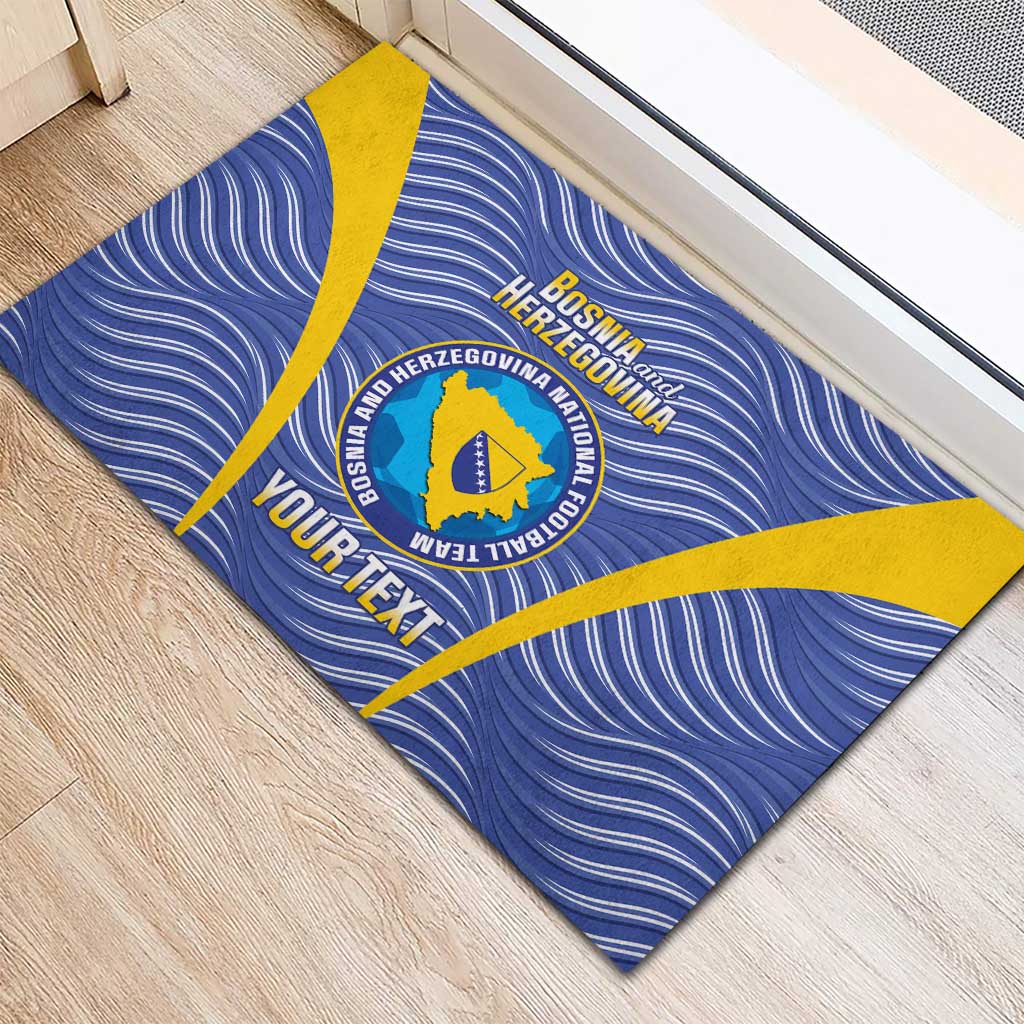 Custom Bosnia and Herzegovina Football Rubber Doormat Come On Zmajevi