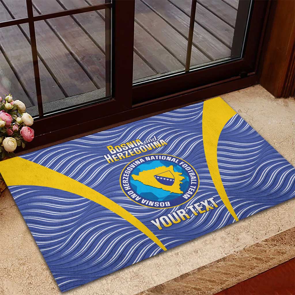 Custom Bosnia and Herzegovina Football Rubber Doormat Come On Zmajevi
