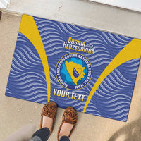 Custom Bosnia and Herzegovina Football Rubber Doormat Come On Zmajevi