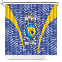 Custom Bosnia and Herzegovina Football Shower Curtain Come On Zmajevi