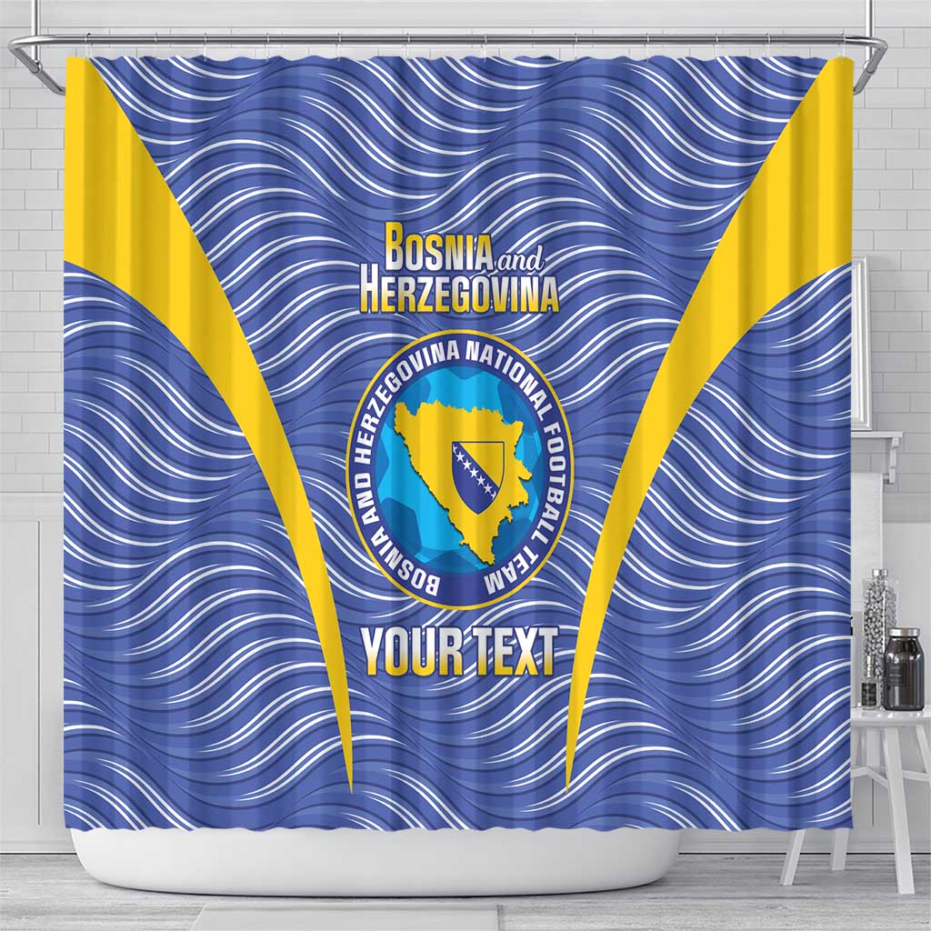 Custom Bosnia and Herzegovina Football Shower Curtain Come On Zmajevi