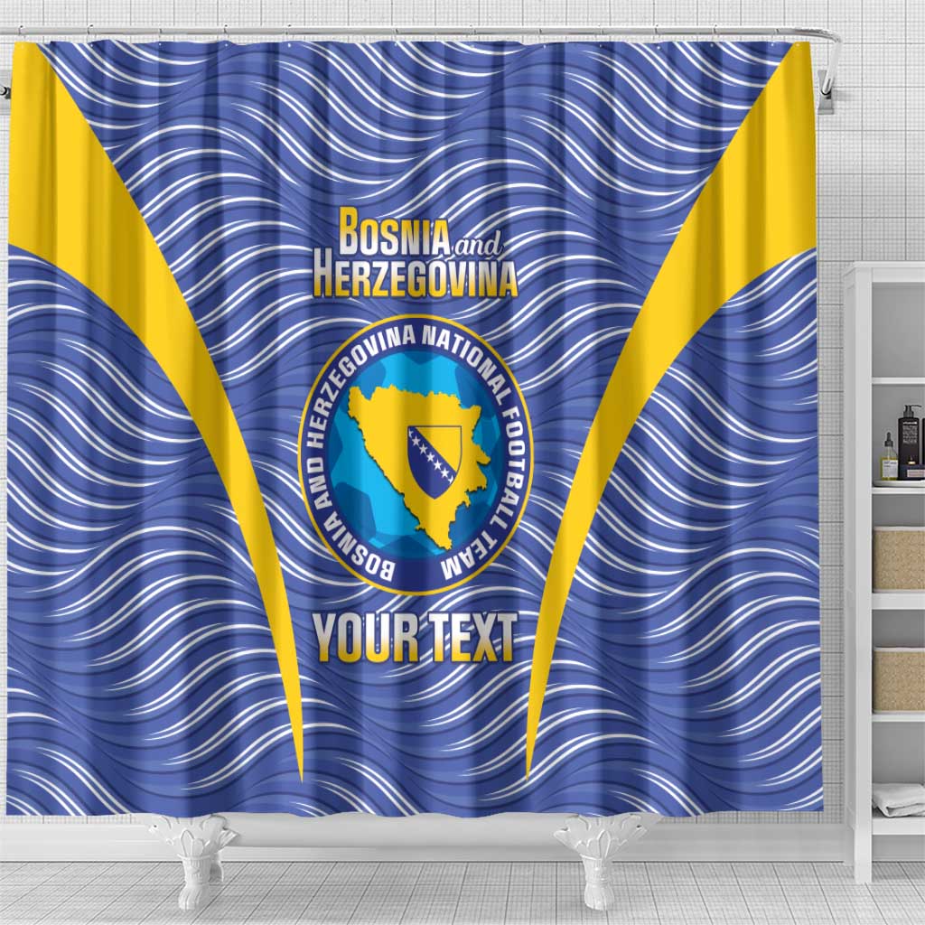 Custom Bosnia and Herzegovina Football Shower Curtain Come On Zmajevi