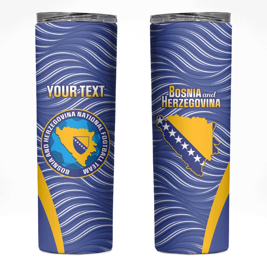 Custom Bosnia and Herzegovina Football Skinny Tumbler Come On Zmajevi