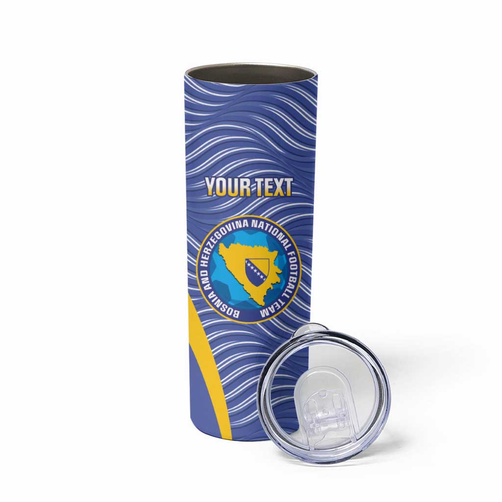 Custom Bosnia and Herzegovina Football Skinny Tumbler Come On Zmajevi