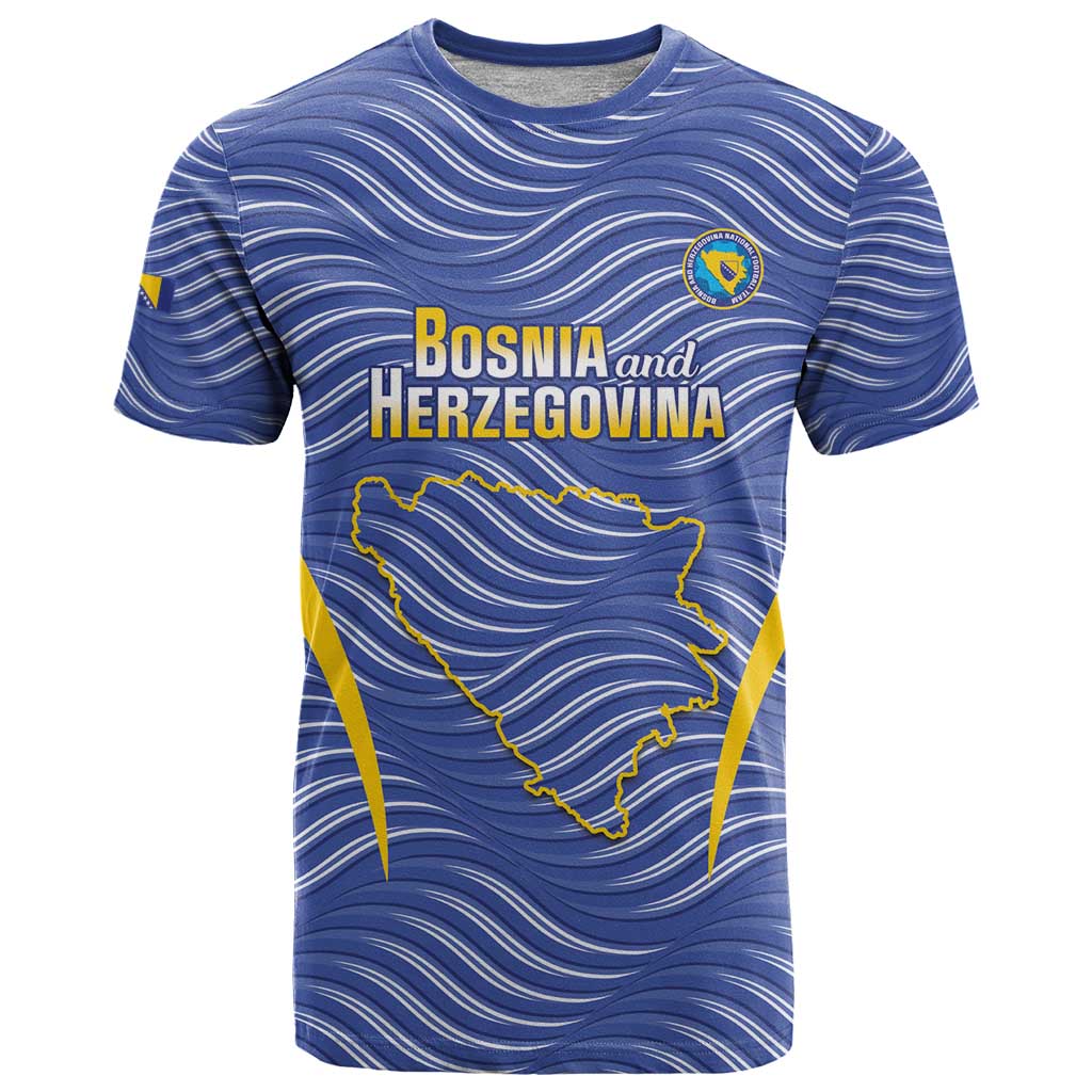Custom Bosnia and Herzegovina Football T Shirt Come On Zmajevi