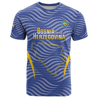 Custom Bosnia and Herzegovina Football T Shirt Come On Zmajevi