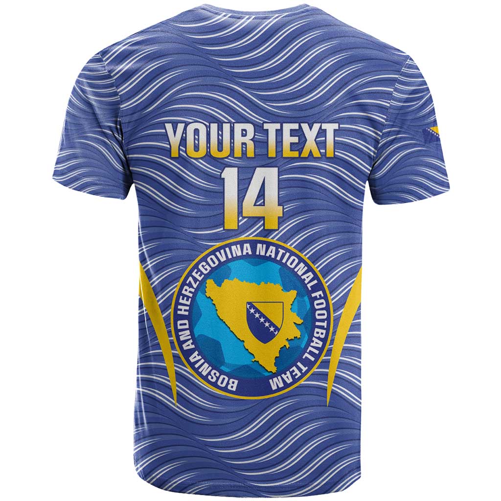 Custom Bosnia and Herzegovina Football T Shirt Come On Zmajevi