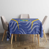 Custom Bosnia and Herzegovina Football Tablecloth Come On Zmajevi