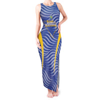Custom Bosnia and Herzegovina Football Tank Maxi Dress Come On Zmajevi