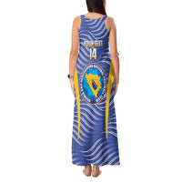 Custom Bosnia and Herzegovina Football Tank Maxi Dress Come On Zmajevi