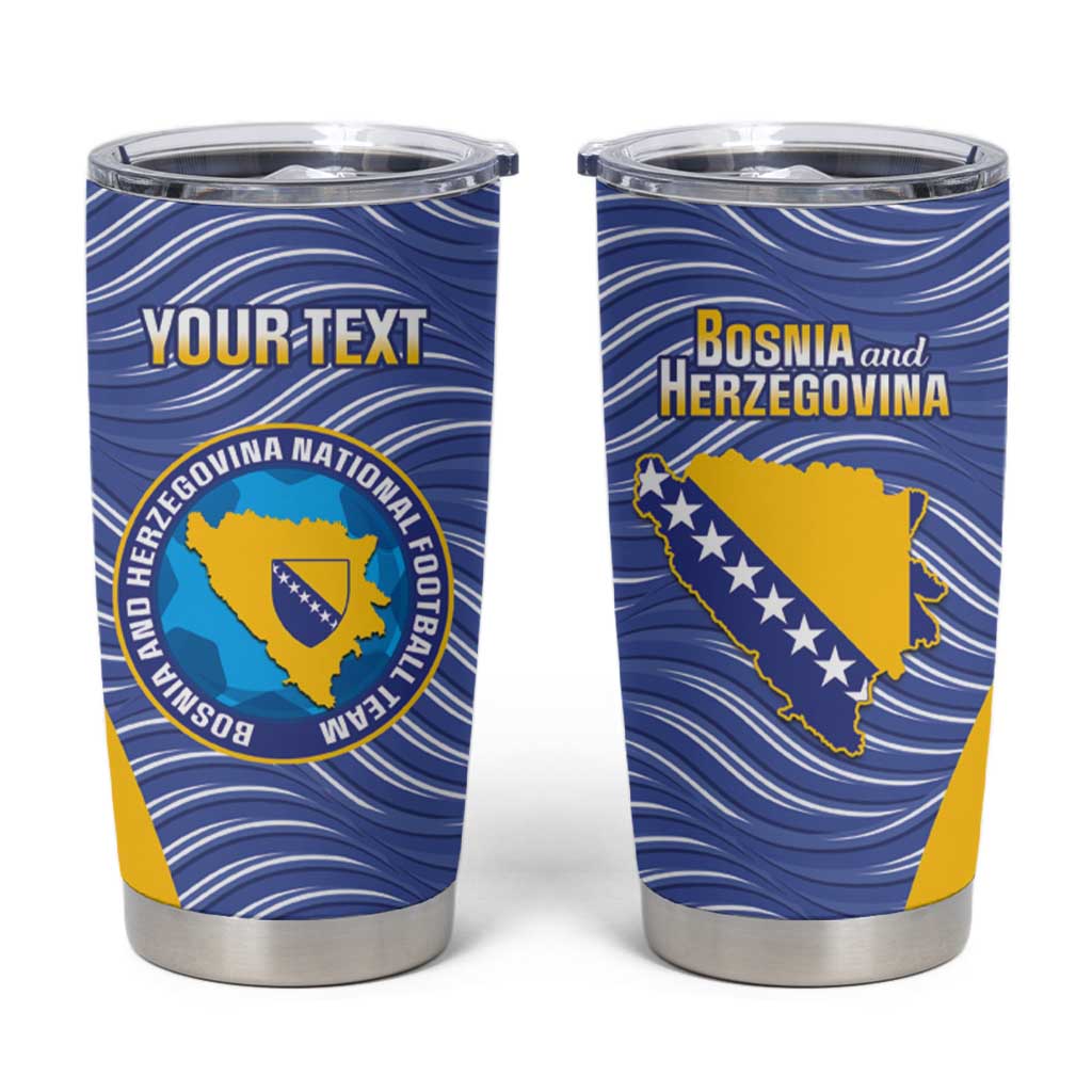 Custom Bosnia and Herzegovina Football Tumbler Cup Come On Zmajevi