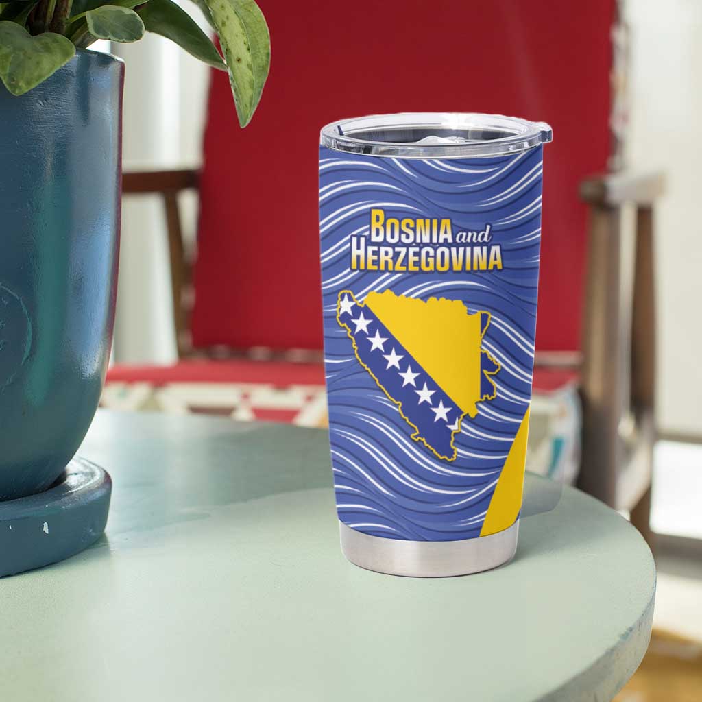 Custom Bosnia and Herzegovina Football Tumbler Cup Come On Zmajevi