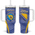 Custom Bosnia and Herzegovina Football Tumbler With Handle Come On Zmajevi