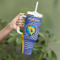 Custom Bosnia and Herzegovina Football Tumbler With Handle Come On Zmajevi