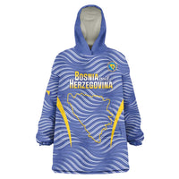 Custom Bosnia and Herzegovina Football Wearable Blanket Hoodie Come On Zmajevi