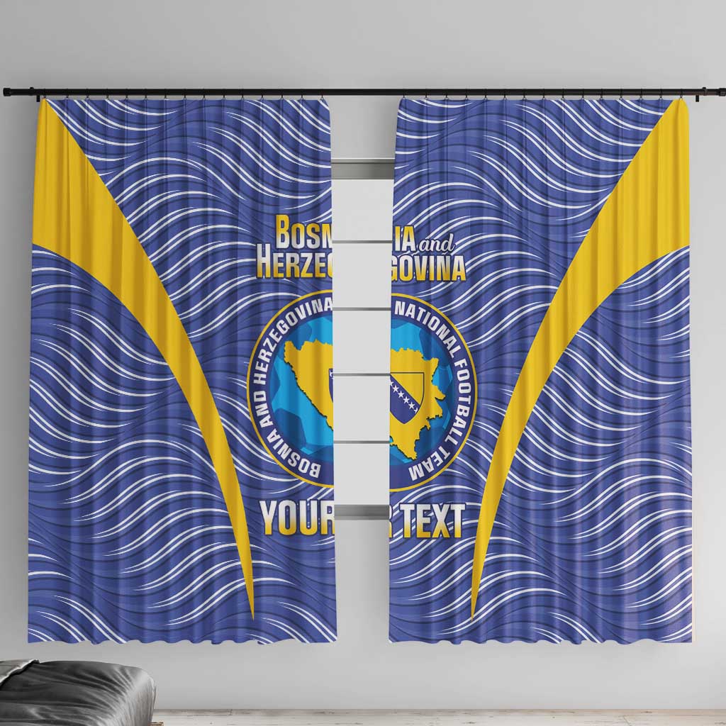 Custom Bosnia and Herzegovina Football Window Curtain Come On Zmajevi