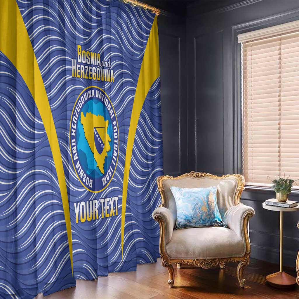 Custom Bosnia and Herzegovina Football Window Curtain Come On Zmajevi