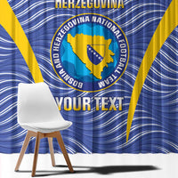 Custom Bosnia and Herzegovina Football Window Curtain Come On Zmajevi