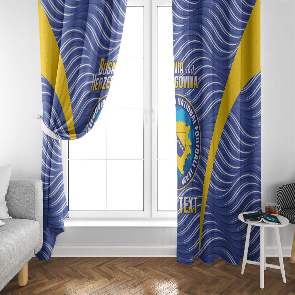 Custom Bosnia and Herzegovina Football Window Curtain Come On Zmajevi