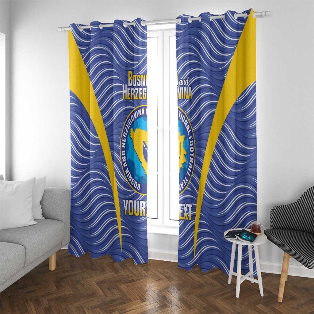 Custom Bosnia and Herzegovina Football Window Curtain Come On Zmajevi