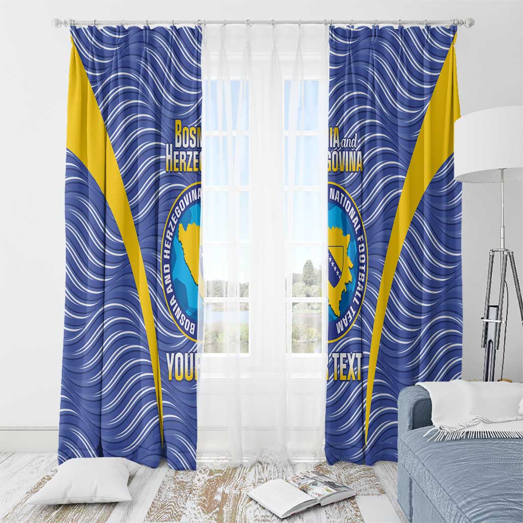 Custom Bosnia and Herzegovina Football Window Curtain Come On Zmajevi