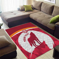 Custom Latvia Football Area Rug Go Wolves Latvija Folk Pattern