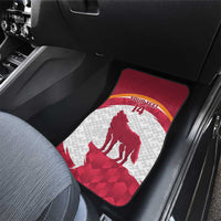 Custom Latvia Football Car Mats Go Wolves Latvija Folk Pattern
