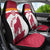 Custom Latvia Football Car Seat Cover Go Wolves Latvija Folk Pattern