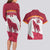 Custom Latvia Football Couples Matching Long Sleeve Bodycon Dress and Hawaiian Shirt Go Wolves Latvija Folk Pattern