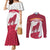 Custom Latvia Football Couples Matching Mermaid Dress and Long Sleeve Button Shirt Go Wolves Latvija Folk Pattern