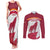 Custom Latvia Football Couples Matching Tank Maxi Dress and Long Sleeve Button Shirt Go Wolves Latvija Folk Pattern