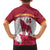 Custom Latvia Football Family Matching Off The Shoulder Long Sleeve Dress and Hawaiian Shirt Go Wolves Latvija Folk Pattern
