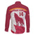 Custom Latvia Football Family Matching Off The Shoulder Long Sleeve Dress and Hawaiian Shirt Go Wolves Latvija Folk Pattern