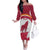 Custom Latvia Football Family Matching Off The Shoulder Long Sleeve Dress and Hawaiian Shirt Go Wolves Latvija Folk Pattern