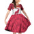 Custom Latvia Football Family Matching Off Shoulder Short Dress and Hawaiian Shirt Go Wolves Latvija Folk Pattern