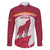Custom Latvia Football Family Matching Off Shoulder Short Dress and Hawaiian Shirt Go Wolves Latvija Folk Pattern