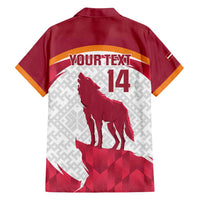 Custom Latvia Football Family Matching Summer Maxi Dress and Hawaiian Shirt Go Wolves Latvija Folk Pattern