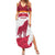 Custom Latvia Football Family Matching Summer Maxi Dress and Hawaiian Shirt Go Wolves Latvija Folk Pattern