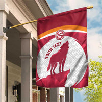 Custom Latvia Football Garden Flag Go Wolves Latvija Folk Pattern