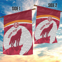 Custom Latvia Football Garden Flag Go Wolves Latvija Folk Pattern
