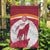 Custom Latvia Football Garden Flag Go Wolves Latvija Folk Pattern