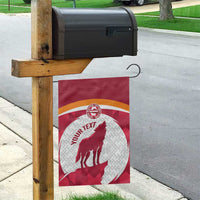 Custom Latvia Football Garden Flag Go Wolves Latvija Folk Pattern