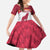 Custom Latvia Football Kid Short Sleeve Dress Go Wolves Latvija Folk Pattern
